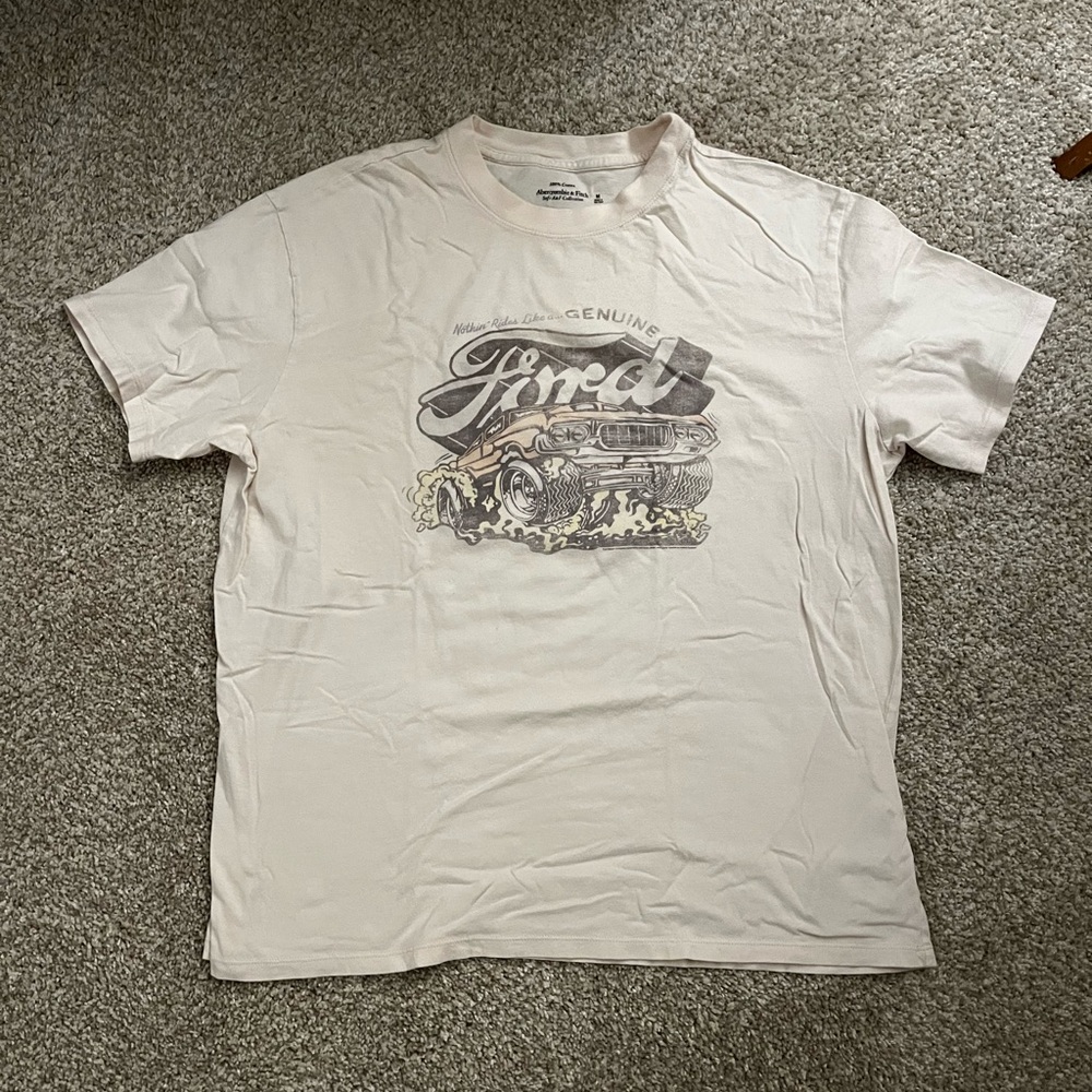 Abercrombie & Fitch Beige Ford Graphic Tee